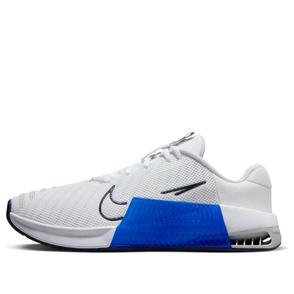 Size 10.5 Nike Metcon 9 White Pure Platinum Racer Blue Mens Gym Shoes DZ2617-100 - Picture 1 of 4